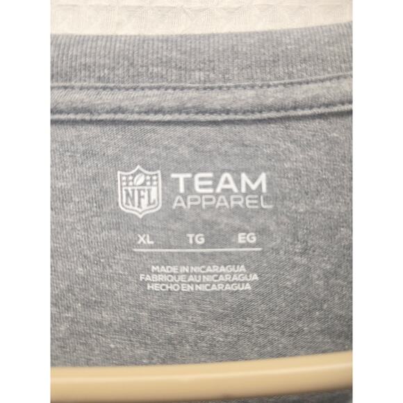 NFL Apparel Official New England Patriots Tshirt Mens Size XL Gray Graphic 6809 - Picture 2 of 4